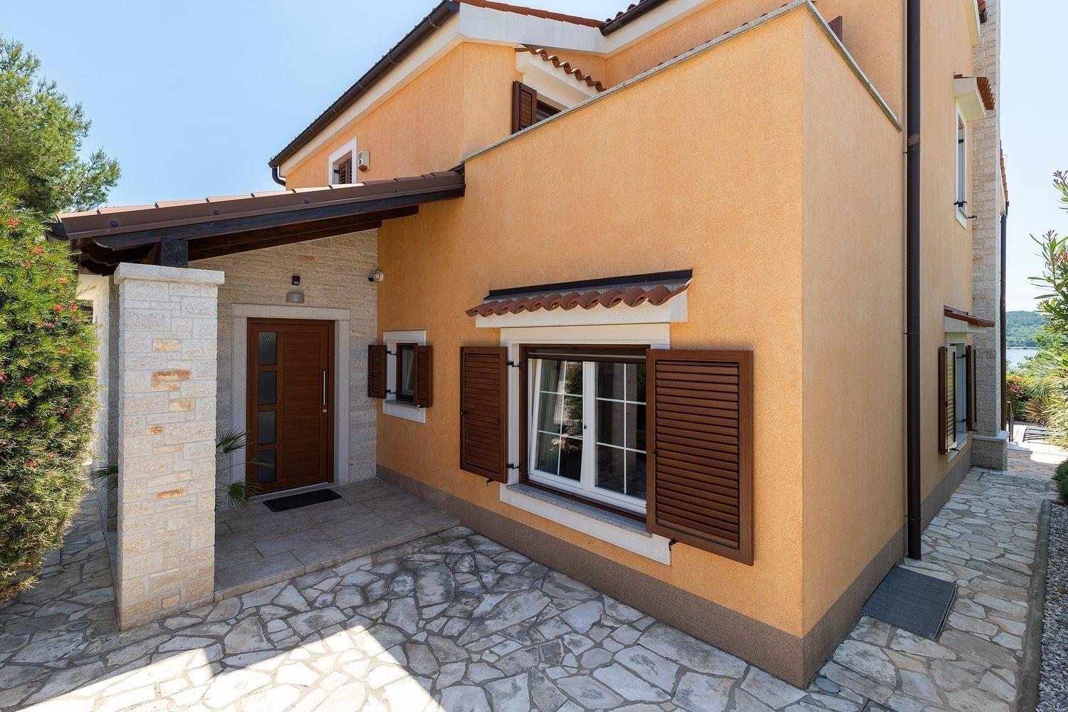 Ferienhaus In Pomer Mit Privatem Beheizten Pool Und Meerblick Экстерьер фото